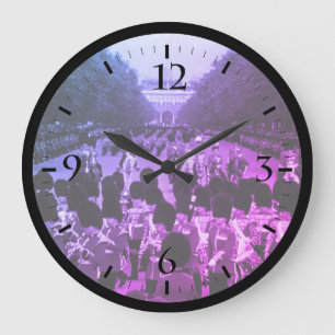 Grande Horloge Ronde Vintage Angleterre Gardes de retour le long du Mal