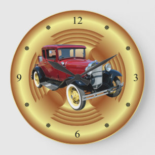Grande Horloge Ronde Vintage Car