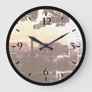 Grande Horloge Ronde Vintage China Shanghai City Large Clock