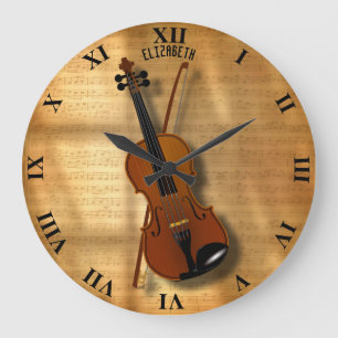 Grande Horloge Ronde Vintage Classic Violin