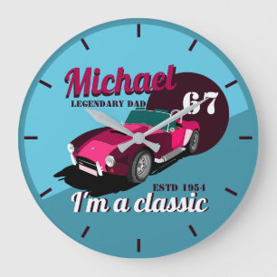 Grande Horloge Ronde Vintage classique antique voiture légendaire nom d