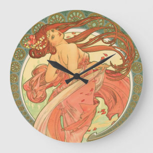 Grande Horloge Ronde Vintage dance by Alphonse Mucha