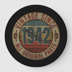 GRANDE HORLOGE RONDE VINTAGE DEPUIS 1942 TOUTES PIÈCES D'ORIGINE