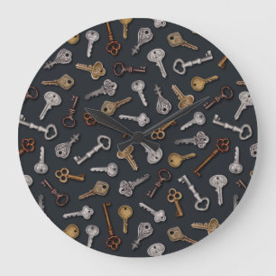Grande Horloge Ronde Vintage et Antique Keys