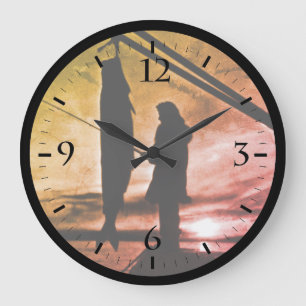 Grande Horloge Ronde Vintage États-Unis Alaska flottille pêche Coque-Ma