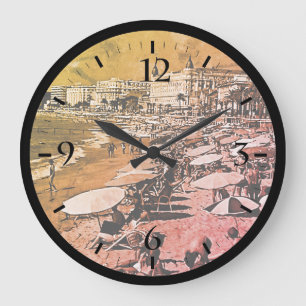 Grande Horloge Ronde Vintage France Cannes la Cible de flechettes de pl