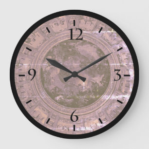 Grande Horloge Ronde Vintage France Paris dôme fresco Charles la fosse