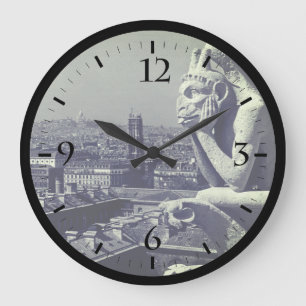 Grande Horloge Ronde Vintage France Paris Notre Dame