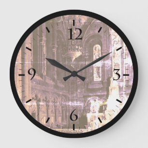 Grande Horloge Ronde Vintage France Paris sacré Coeur chapelle vierge W