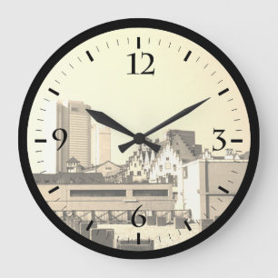 Grande Horloge Ronde Vintage Germany Frankfurt Saint Nicholas Church