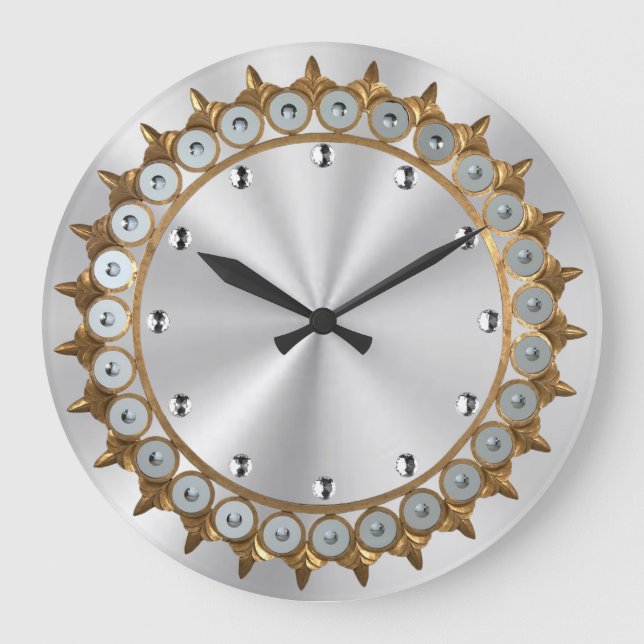 Grande Horloge Ronde Vintage Gold and Silver (Recto)