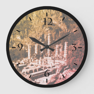 Grande Horloge Ronde Vintage Grèce Delphi Apollo Temple Watch Large Cl