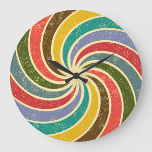 Grande Horloge Ronde Vintage Grunge Abstrait Arrière - plan nettoyable.