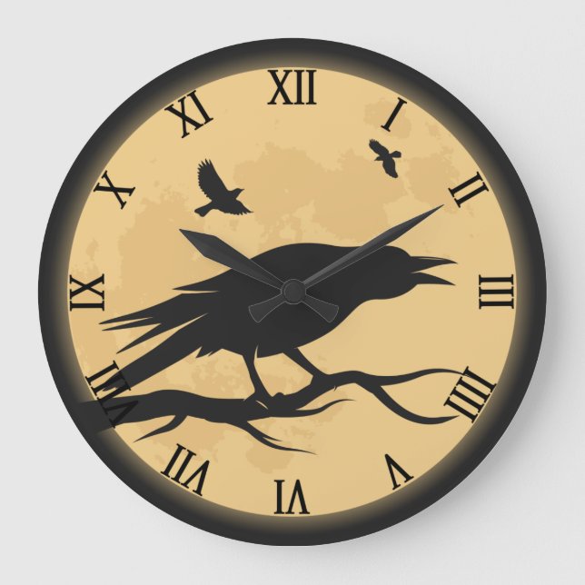 Grande Horloge Ronde Vintage Halloween (Recto)