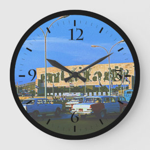 Grande Horloge Ronde Vintage Irak Bagdad tahrir carré