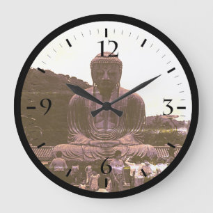 Grande Horloge Ronde Vintage Japon Kamakura Touristes de Grand Bouddha 