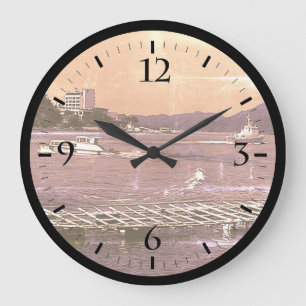 Grande Horloge Ronde Vintage Japon Mie Mikimoto Pearl Island vue Postc