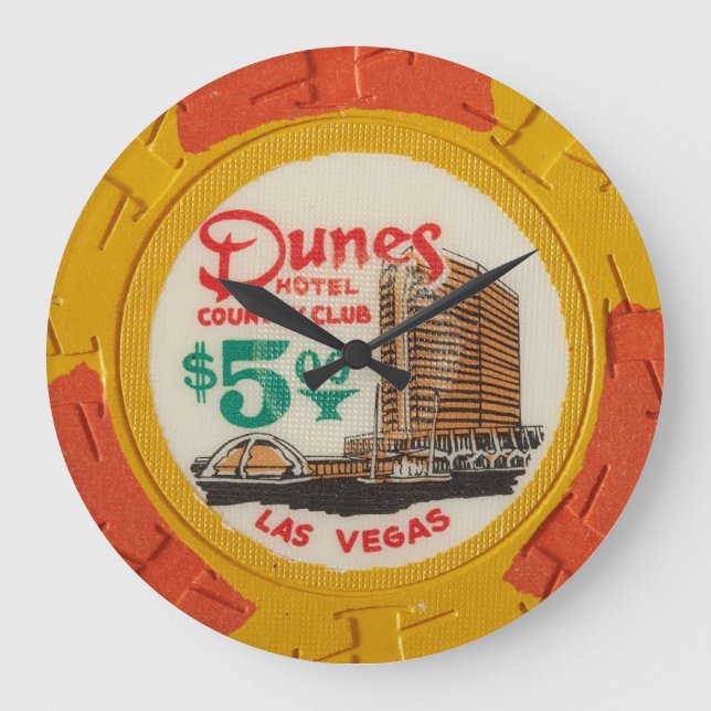 Grande Horloge Ronde Vintage Las Vegas Poker Chip (Recto)