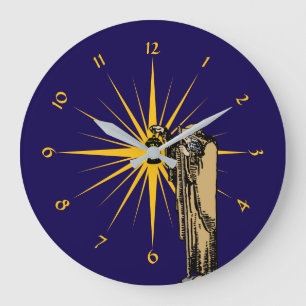 Grande Horloge Ronde Vintage "L'ermite" Tarot démarrage Modèle