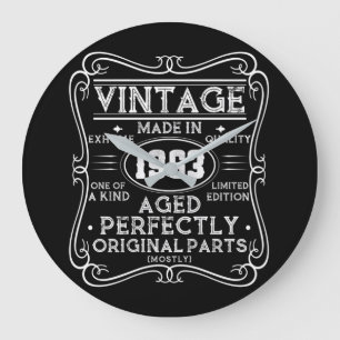 Grande Horloge Ronde Vintage Made In 1963 Retro Classic