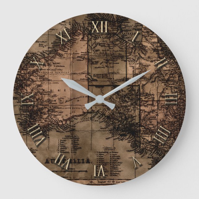 Grande Horloge Ronde Vintage map of Australia (Recto)