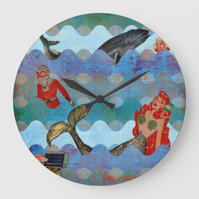 Grande Horloge Ronde vintage mermaid (Recto)