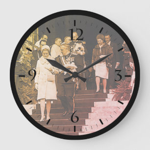 Grande Horloge Ronde Vintage Monaco Prince Albert et Princesse Grace La