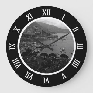 Grande Horloge Ronde Vintage Monaco Principauté L'étiquette de vin du p