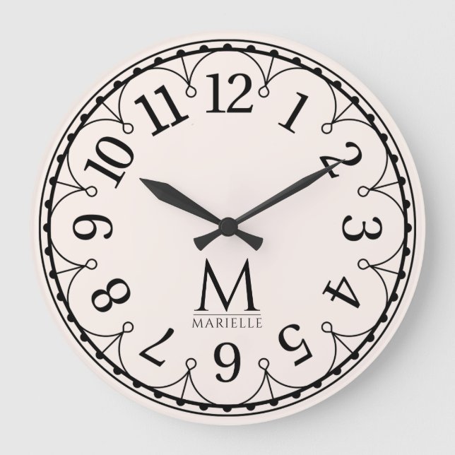 Grande Horloge Ronde Vintage Monogrammed Pink (Recto)