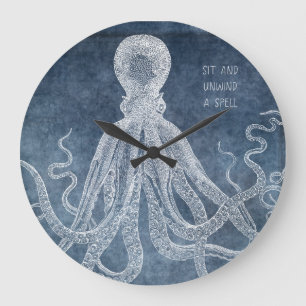 Grande Horloge Ronde Vintage Octopus