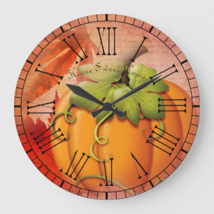 Grande Horloge Ronde Vintage Rustic Home Sweet Home Country