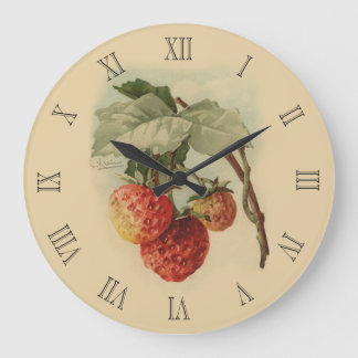 Grande Horloge Ronde Vintage strawberries