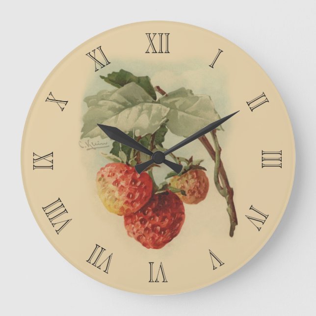 Grande Horloge Ronde Vintage strawberries (Recto)