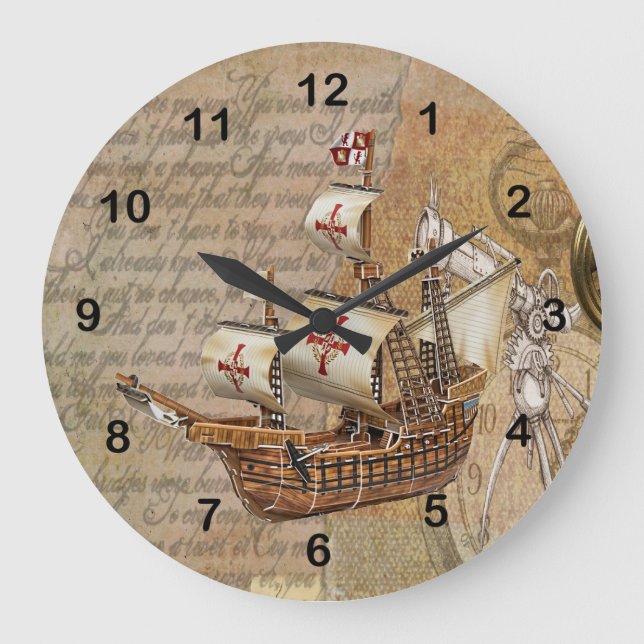 Grande Horloge Ronde Vintage Stylish (Recto)