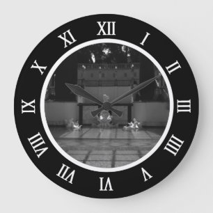 Grande Horloge Ronde Vintage USA Californie San Simeon Neptune piscine