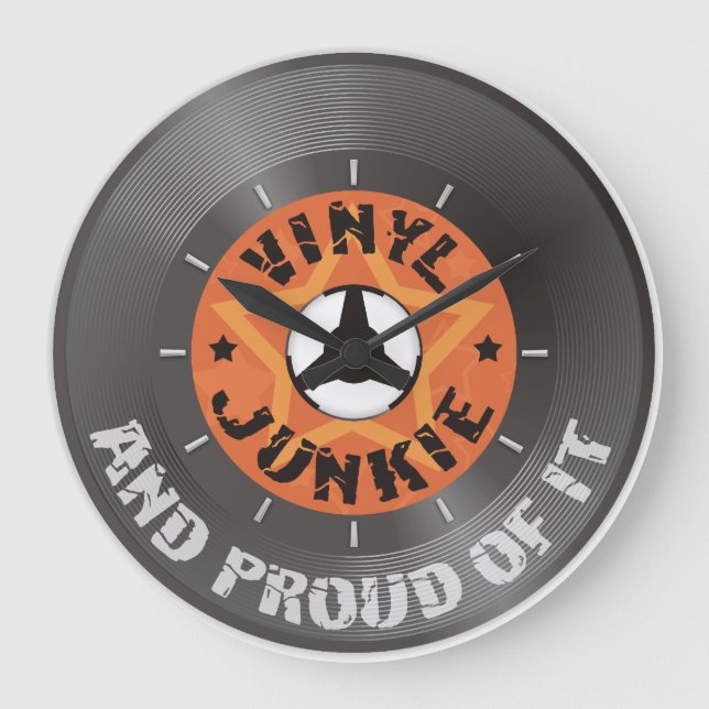Grande Horloge Ronde Vinyl Junkie (Recto)