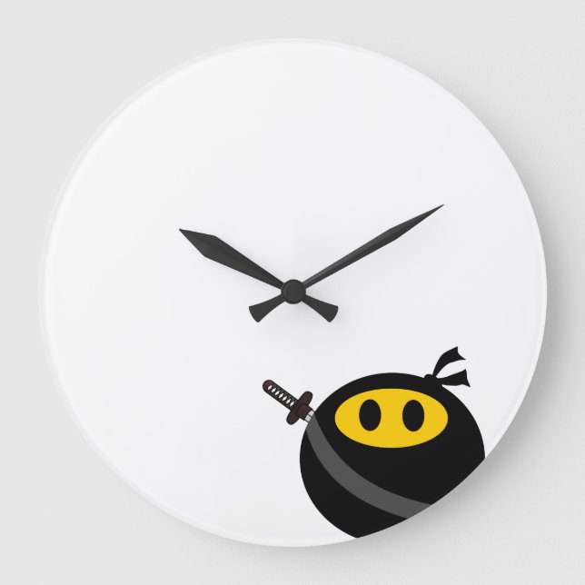Grande Horloge Ronde visage de Ninja (Recto)