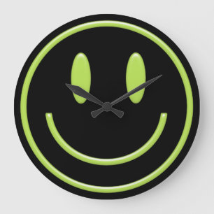 Grande Horloge Ronde Visage de sourire romantique
