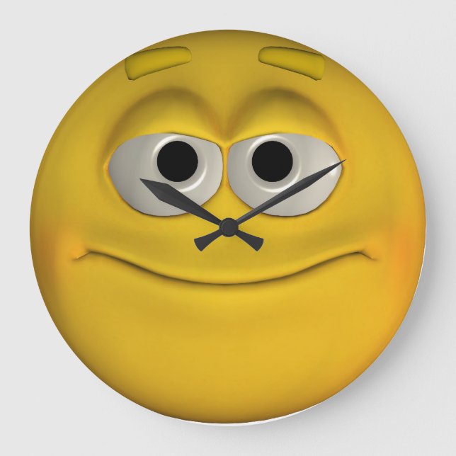 Grande Horloge Ronde Visage souriant (Recto)