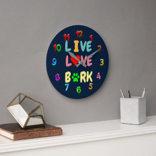Grande Horloge Ronde vivre amour aboyer
