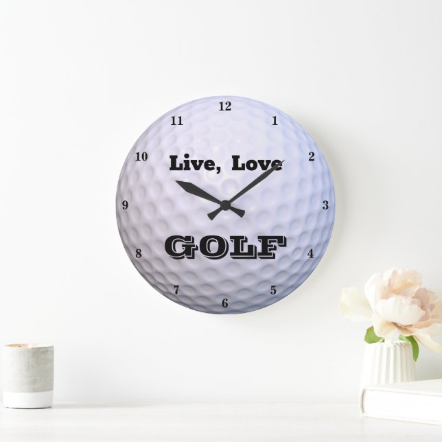 Grande Horloge Ronde Vivre, amour GOLF (Maison)