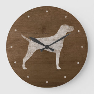 Grande Horloge Ronde Vizsla Silhouette