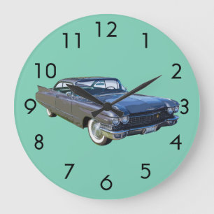 Grande Horloge Ronde Voiture 1960 de luxe de Cadillac