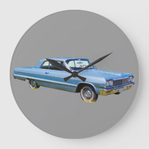 Grande Horloge Ronde Voiture ancienne 1964 de Chevrolet Impala