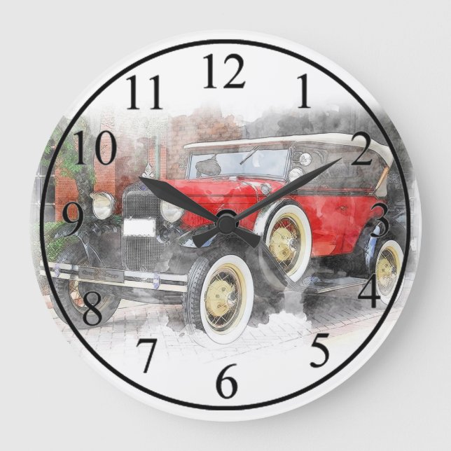 Grande Horloge Ronde Voiture antique (Recto)