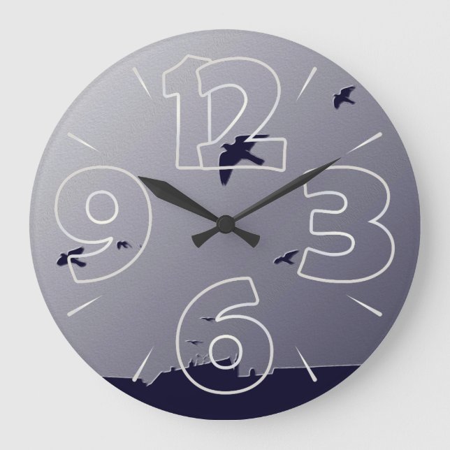 Grande Horloge Ronde Vol bleu (Recto)