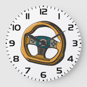 Grande Horloge Ronde Volant de course pour joueur