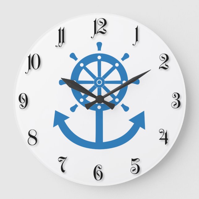 Grande Horloge Ronde Volant et ancre (Recto)