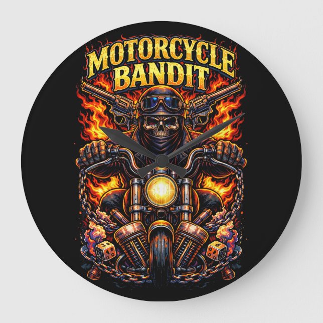 Grande Horloge Ronde Voleur à moto (Recto)