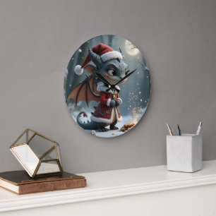 Grande Horloge Ronde Voleur de biscuits au clair de lune – Le dragon de